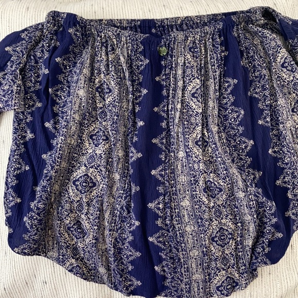 Billabong Navy Crop Top - Medium - Picture 4 of 5